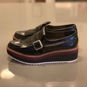 ZARA Platform Oxfords with fringe